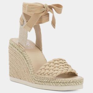 Vince Camuto Bryleigh Espadrille Wedge Sandals Bone Tan Size 9